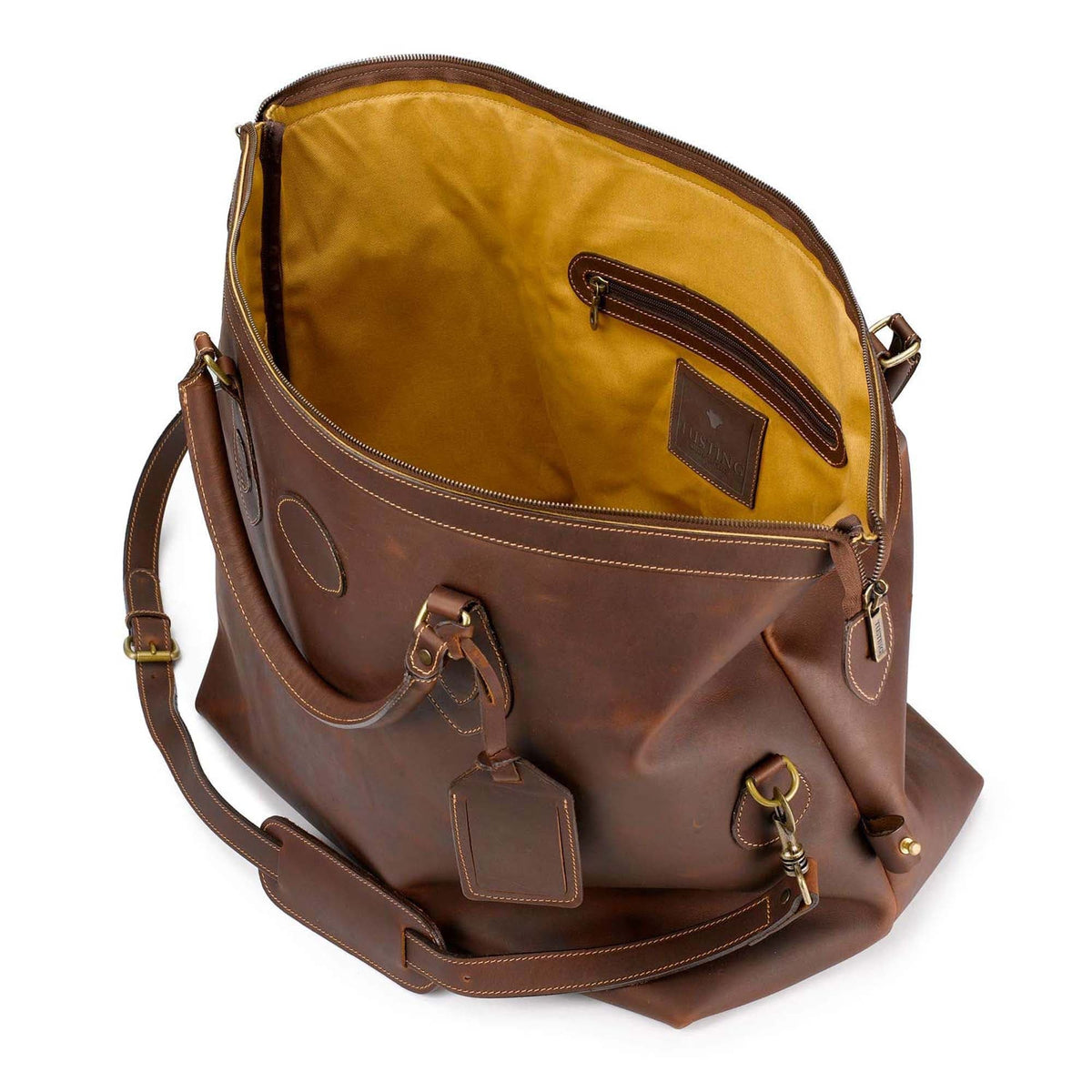 Tusting Travel Large Explorer Leather Tote Bag