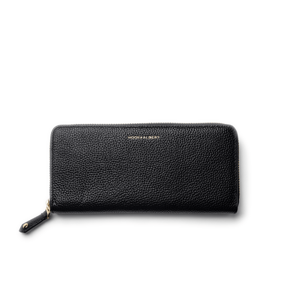 Hook & Albert Women's  Leather Zip-Around Wallet 
